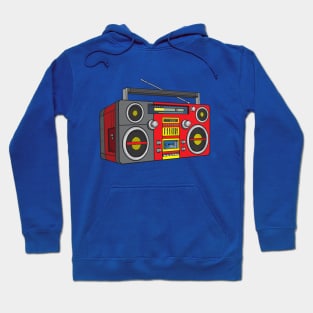 Boombox (Red + Dark Silver Colorway) Analog / Music Hoodie